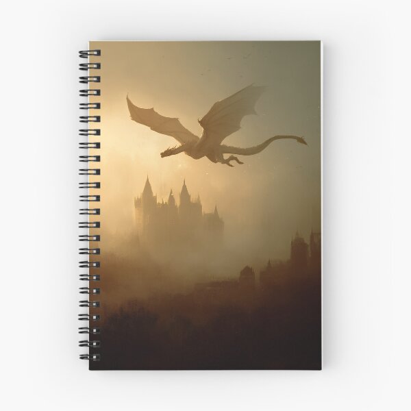 Item preview, Ethereal Golden Dragon Over Misty Castle designed and sold by EK-World.