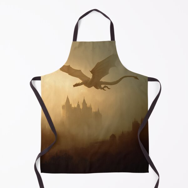 Item preview, Ethereal Golden Dragon Over Misty Castle designed and sold by EK-World.