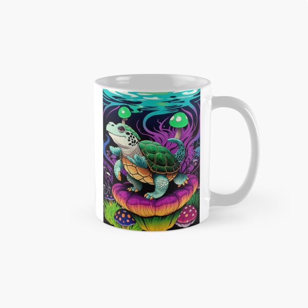 Item preview, Psychedelic Turtle with Mushrooms – Colorful Cartoon Sticker Design designed and sold by IosArt.