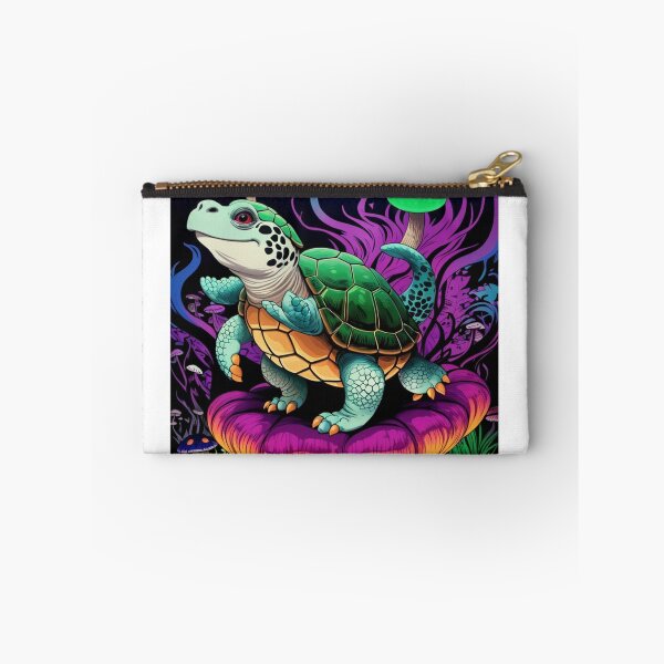 Item preview, Psychedelic Turtle with Mushrooms – Colorful Cartoon Sticker Design designed and sold by IosArt.