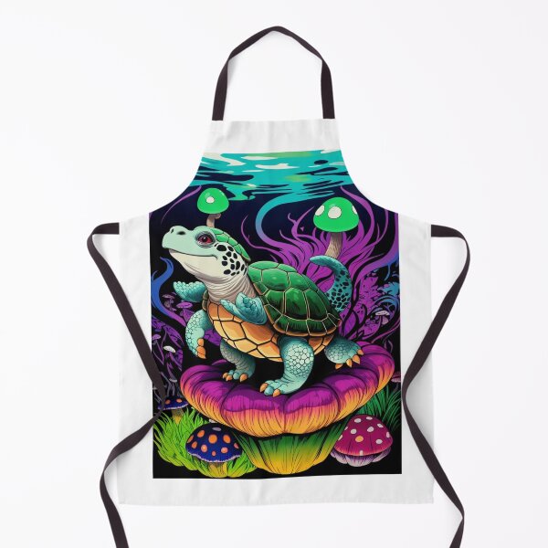 Item preview, Psychedelic Turtle with Mushrooms – Colorful Cartoon Sticker Design designed and sold by IosArt.
