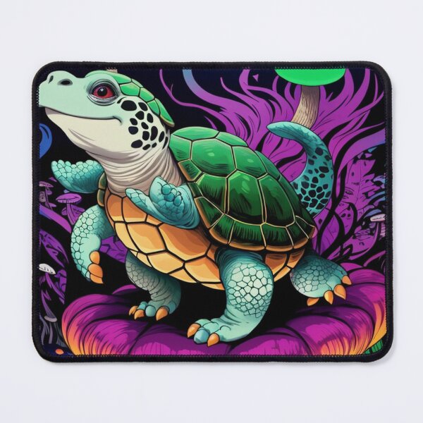 Item preview, Psychedelic Turtle with Mushrooms – Colorful Cartoon Sticker Design designed and sold by IosArt.