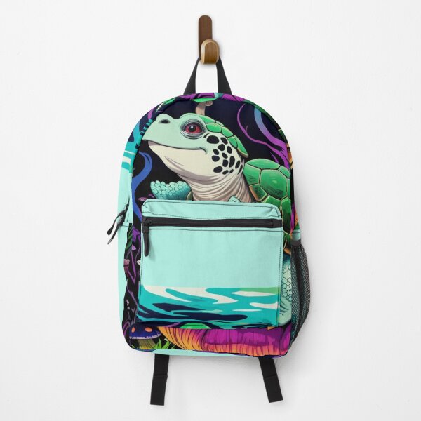 Item preview, Psychedelic Turtle with Mushrooms – Colorful Cartoon Sticker Design designed and sold by IosArt.