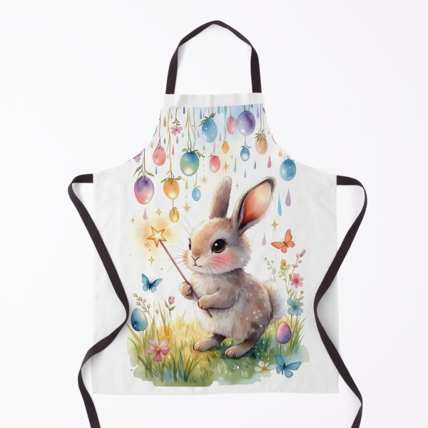 Item preview, Magical Watercolor Easter Bunny with Wand and Eggs designed and sold by TatiK-Treasures.