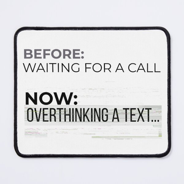 Item preview, Overthinking a Text – Modern Dating Retro Humor Design designed and sold by TeeAauthenticF.
