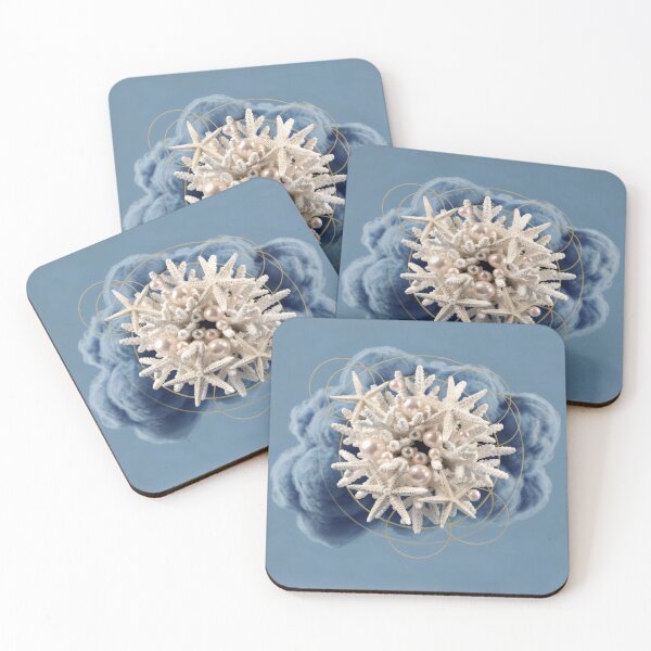 Item preview,  Luxurious White Coral and Pearls on Midnight Blue designed and sold by Thalassora.
