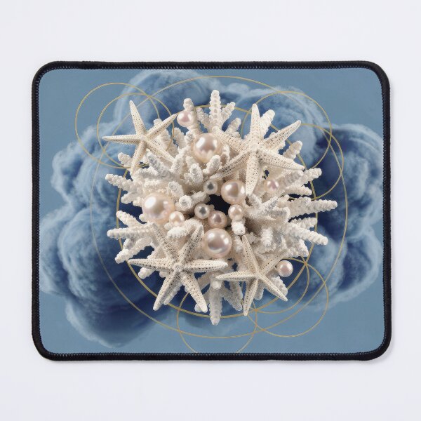 Item preview,  Luxurious White Coral and Pearls on Midnight Blue designed and sold by Thalassora.