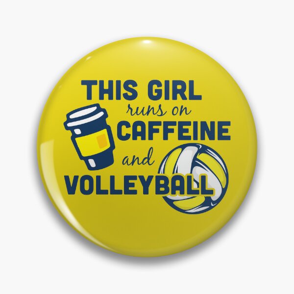 Item preview, Girl Runs on Caffeine and Volleyball designed and sold by 2nd Star Art.