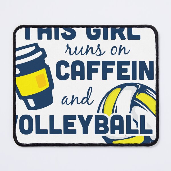 Item preview, Girl Runs on Caffeine and Volleyball designed and sold by 2nd Star Art.