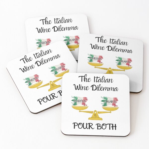 Artikelvorschau, Lustiges Dilemma beim italienischen Wein – Barolo oder Chianti? Beides einschenken! entworfen und verkauft von TheItaliandilemma.