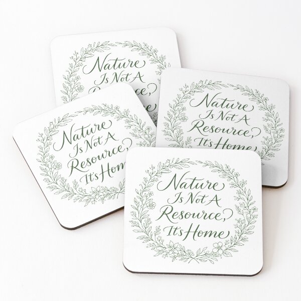 Item preview, Nature Is Not A Resource, It’s Home – Floral Eco Quote T‑Shirt designed and sold by AnnDesignStudio.