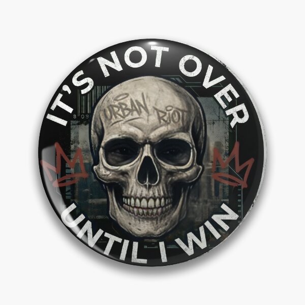 Item preview, It’s Not Over Until I Win Skull T-Shirt – Motivational Streetwear Graphic designed and sold by apex.vibe.