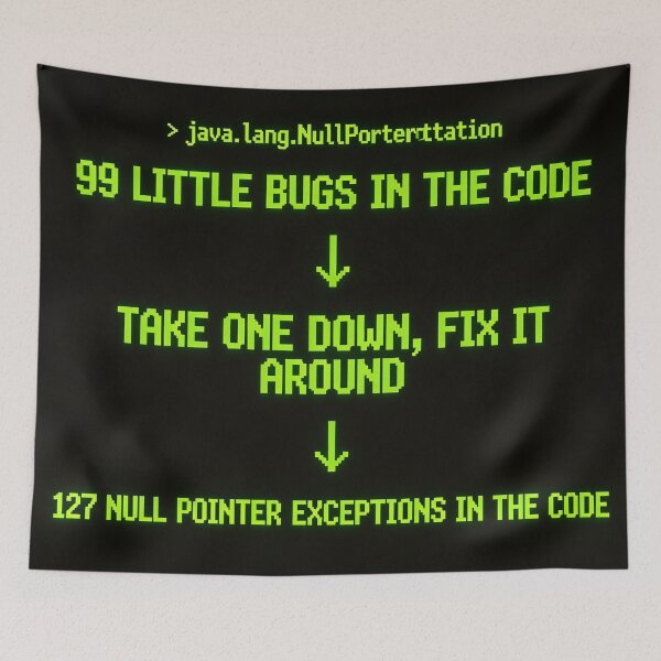 Item preview, 99 Bugs in the Code Funny Programmer T-Shirt | Null Pointer Exception Dev Humor | Retro Terminal Coding Gift for Developers designed and sold by Noctavia07.