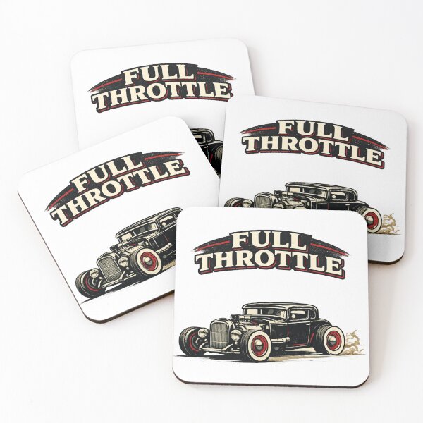 Item preview, Full Throttle Vintage Hot Rod Car Design designed and sold by rocknrollstyles.