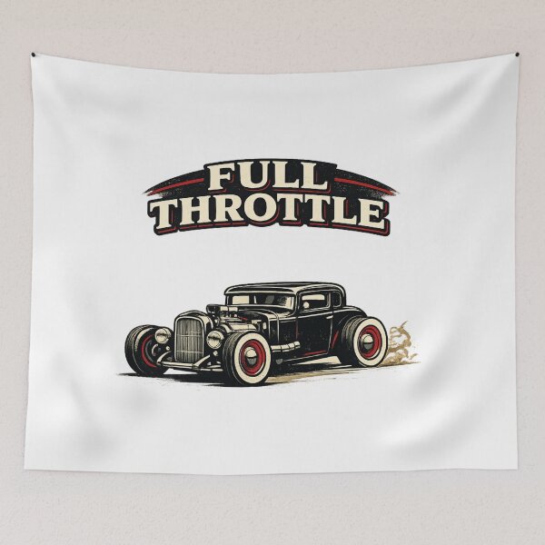 Artikelvorschau, Vollgas-Oldtimer-Hot-Rod-Autodesign entworfen und verkauft von rocknrollstyles.