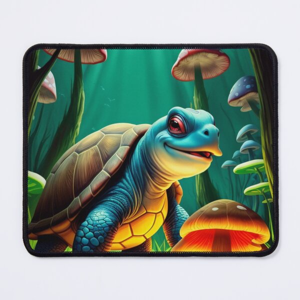 Item preview, Psychedelic Turtle with Mushrooms – Colorful Cartoon Sticker Design designed and sold by IosArt.