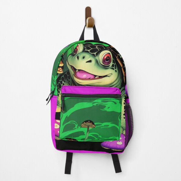 Item preview, Psychedelic Turtle with Mushrooms – Colorful Cartoon Sticker Design designed and sold by IosArt.