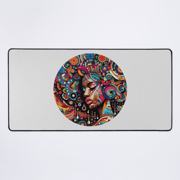 Item preview, Portrait of an Afro Woman: Colorful Ethnic Mosaic designed and sold by Indoni.