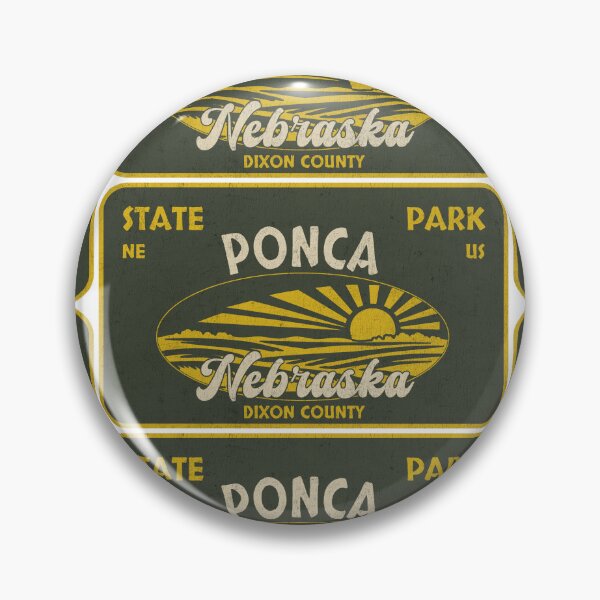 Item preview, Ponca State Park, Dixon County, Nebraska, badge design designed and sold by Wanderful-roads.