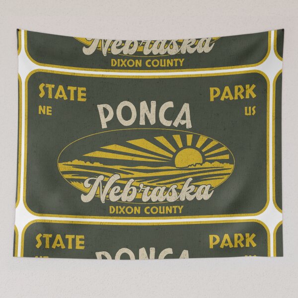 Item preview, Ponca State Park, Dixon County, Nebraska, badge design designed and sold by Wanderful-roads.