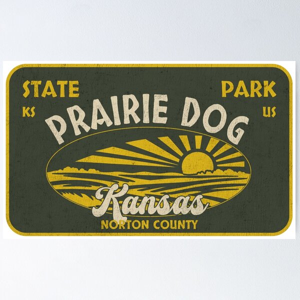 Item preview, Prairie Dog State Park, Norton County, Kansas, badge design designed and sold by Wanderful-roads.