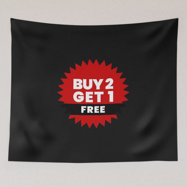 Item preview, Red Buy 2 Get 1 Free Promotional Badge designed and sold by Creatby7030.