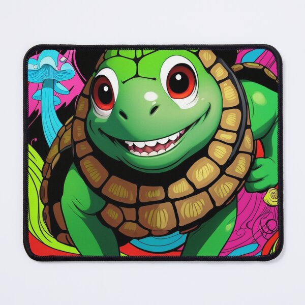 Item preview, Psychedelic Turtle with Mushrooms – Colorful Cartoon Sticker Design designed and sold by IosArt.