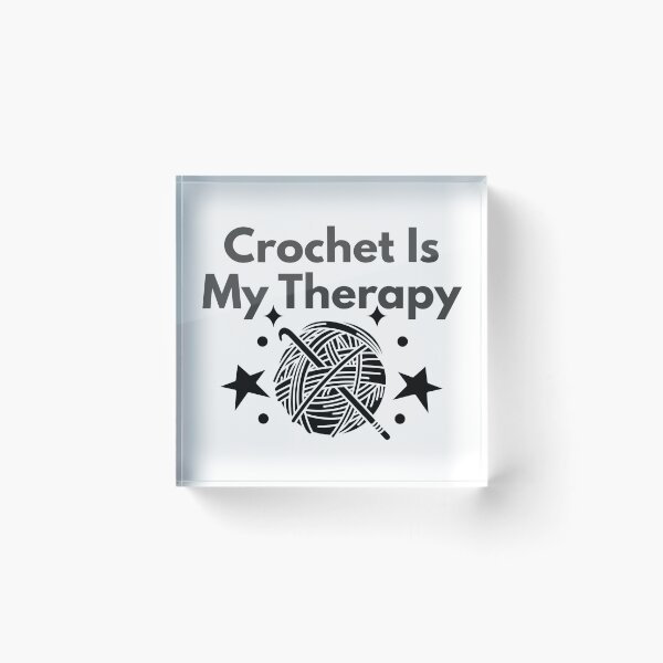 Item preview, Crochet Is My Therapy Cosy Crochet Design designed and sold by SipAndStitchCo.