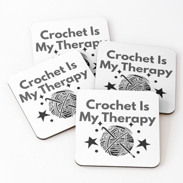 Item preview, Crochet Is My Therapy Cosy Crochet Design designed and sold by SipAndStitchCo.