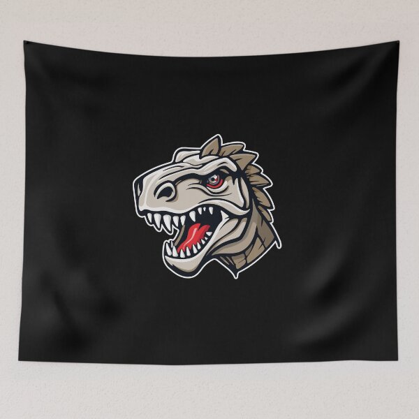 Item preview, T-Rex Dinosaur Head – Scary Cartoon Monster Illustration designed and sold by Stef Ringoot, cartoons and illustrations.