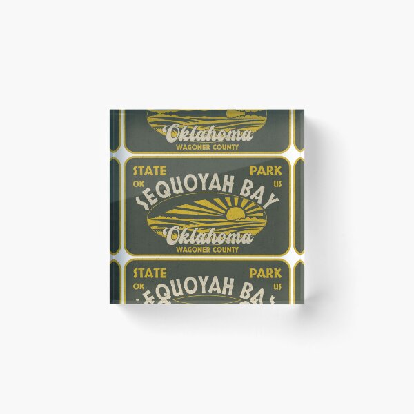 Item preview, Sequoyah Bay State Park, Wagoner County, Oklahoma, badge design designed and sold by Wanderful-roads.