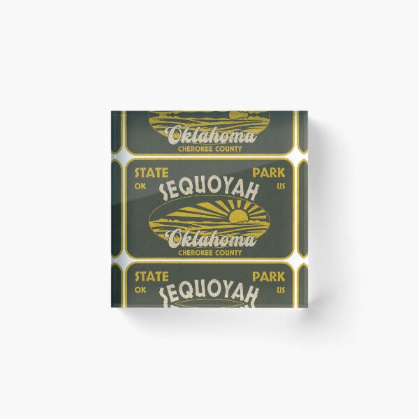 Item preview, Sequoyah State Park, Cherokee County, Oklahoma, badge design designed and sold by Wanderful-roads.