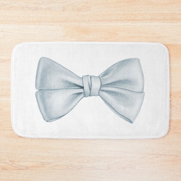 Item preview, Elegant Silver Satin Bow Tie Illustration designed and sold by Creatby7030.