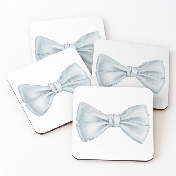 Item preview, Elegant Silver Satin Bow Tie Illustration designed and sold by Creatby7030.