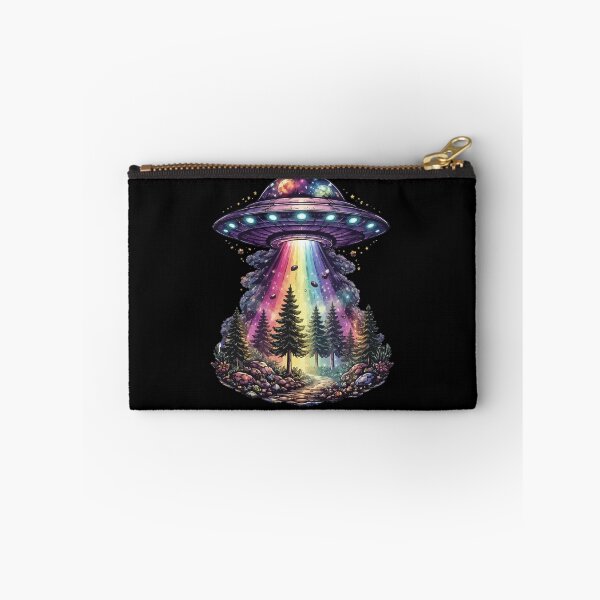 Item preview, Cosmic Rainbow UFO Forest Illustration designed and sold by RidaSalArt.