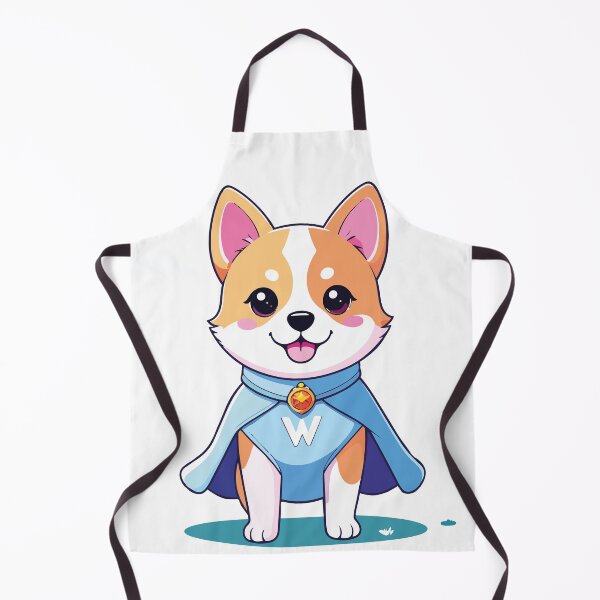 Item preview, Cute Kawaii Superhero Dog with Blue Cape designed and sold by BestChoiceService.