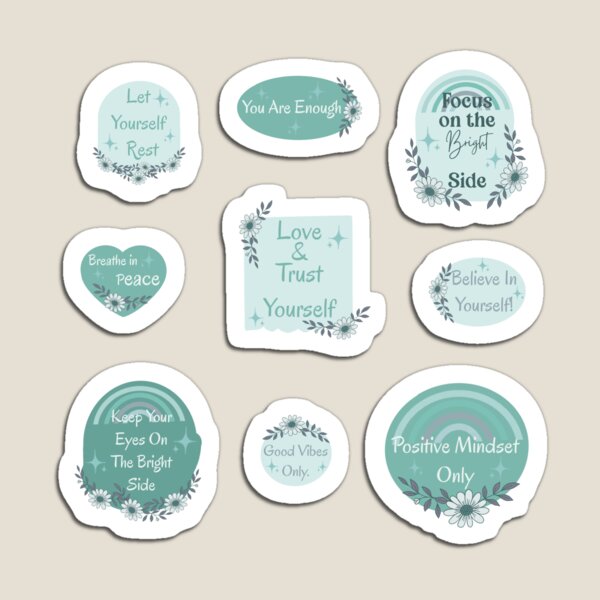 Item preview, Bright Side Stickers 3 designed and sold by Mandi_artist Stickers.