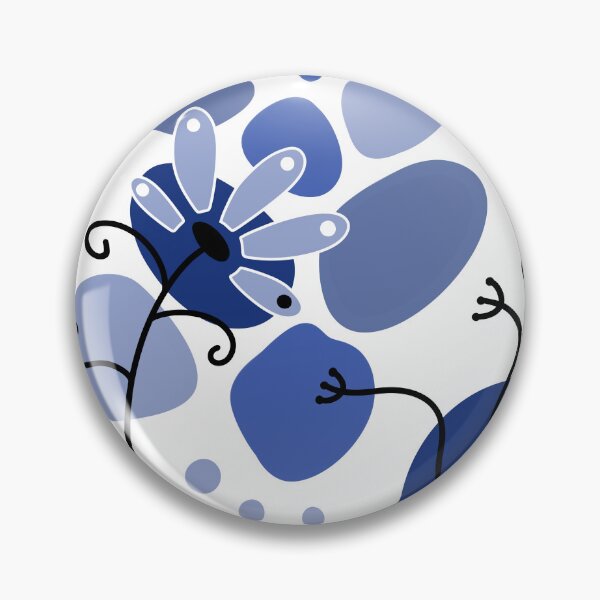 Item preview, Vibrant Blue Whimsical Boho Flower Design designed and sold by Sartoris Art.