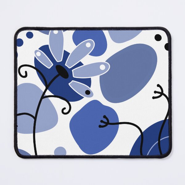 Item preview, Vibrant Blue Whimsical Boho Flower Design designed and sold by Sartoris Art.