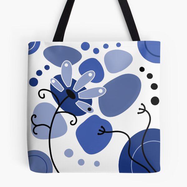Item preview, Vibrant Blue Whimsical Boho Flower Design designed and sold by Sartoris Art.