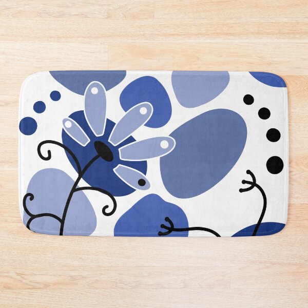 Item preview, Vibrant Blue Whimsical Boho Flower Design designed and sold by Sartoris Art.