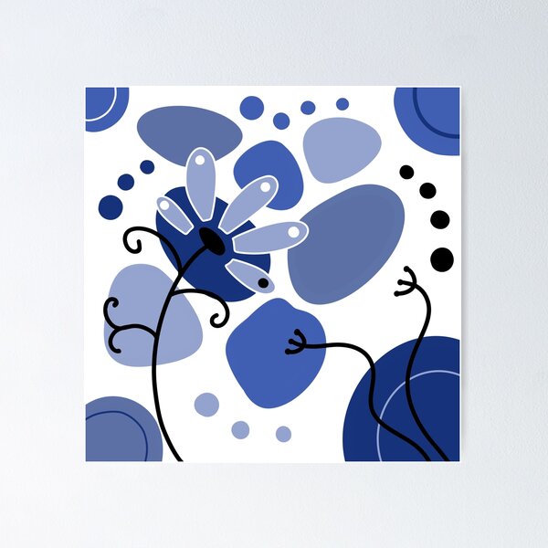 Item preview, Vibrant Blue Whimsical Boho Design designed and sold by Sartoris Art.