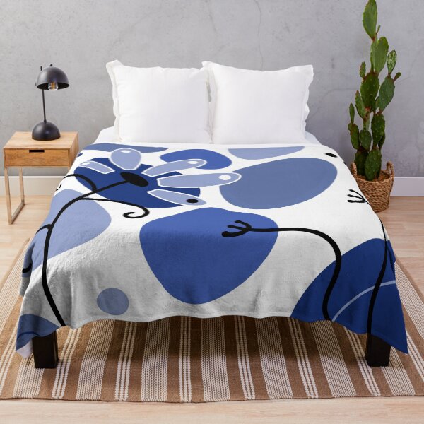 Item preview, Vibrant Blue Whimsical Boho Flower Design designed and sold by Sartoris Art.