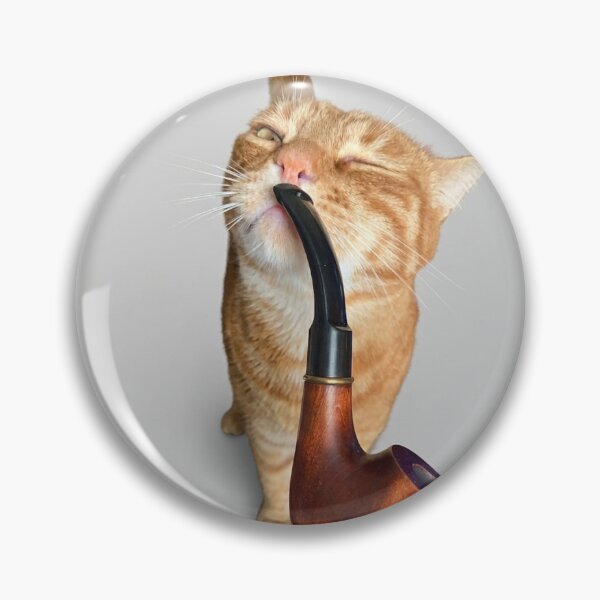 Item preview, Gentleman Cat with Pipe designed and sold by Cute & Unhinged.