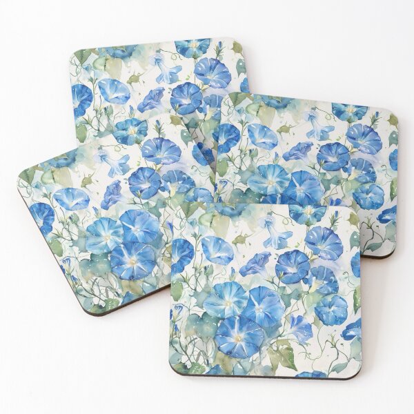Item preview, Beautiful Cobalt Blue Morning Glories  designed and sold by TinCatOutPost.