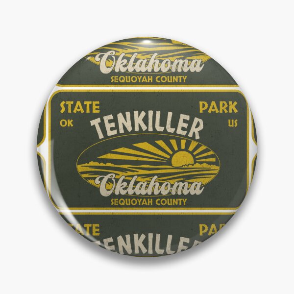 Item preview, Tenkiller State Park, Sequoyah County, Oklahoma, badge design designed and sold by Wanderful-roads.