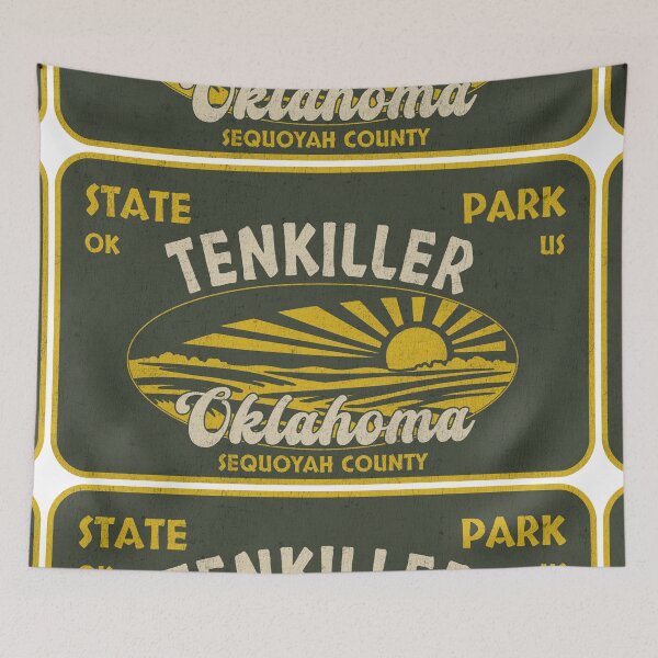 Item preview, Tenkiller State Park, Sequoyah County, Oklahoma, badge design designed and sold by Wanderful-roads.