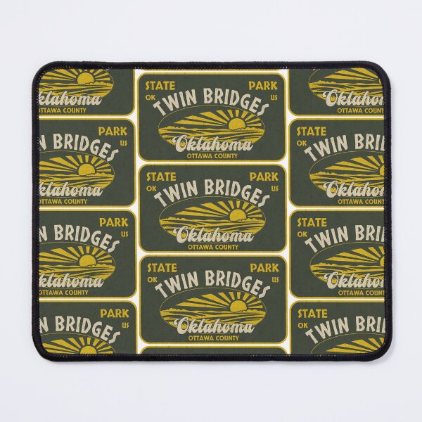 Item preview, Twin Bridges State Park, Ottawa County, Oklahoma, badge design designed and sold by Wanderful-roads.