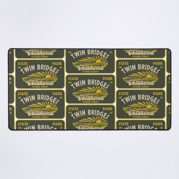 Item preview, Twin Bridges State Park, Ottawa County, Oklahoma, badge design designed and sold by Wanderful-roads.