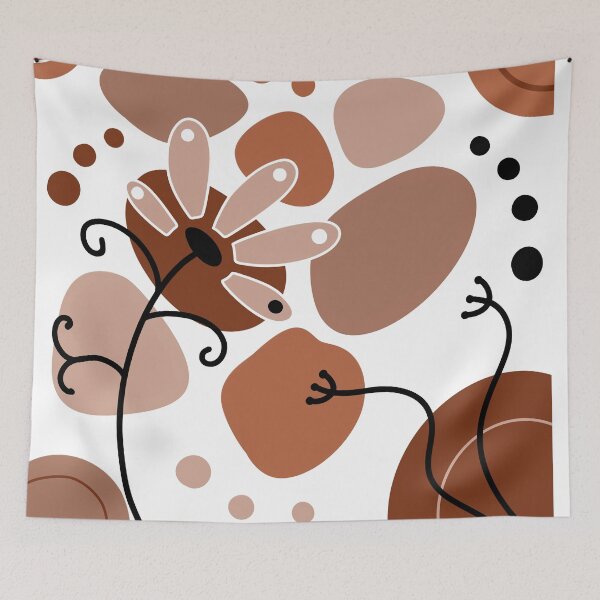 Item preview, Chocolate Brown Whimsical Boho Design designed and sold by Sartoris Art.
